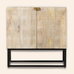 Milo Carved Mango Wood Cabinet