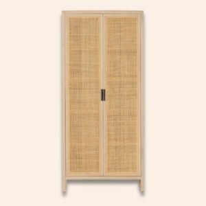 Taren Natural Mango Cane Door Cabinet