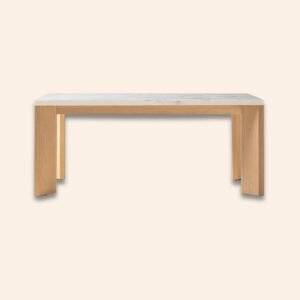 Lennox Oak Marble Dining Table