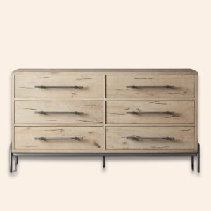 Halden Oak Six-Drawer Dresser