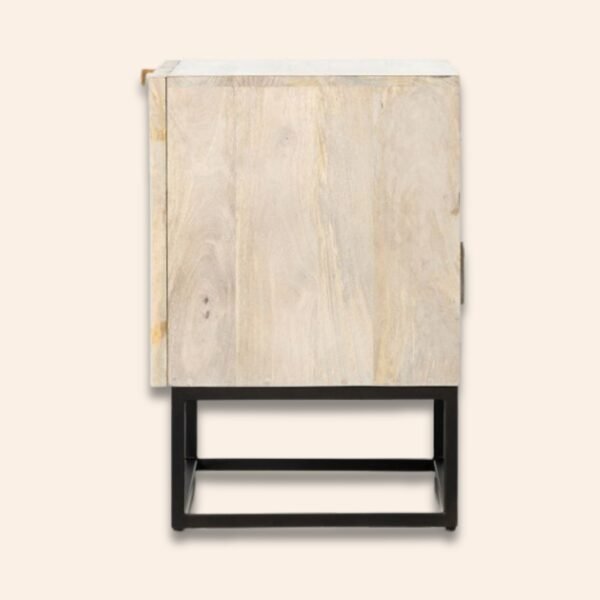 Milo Carved Mango Wood Cabinet - Image 3