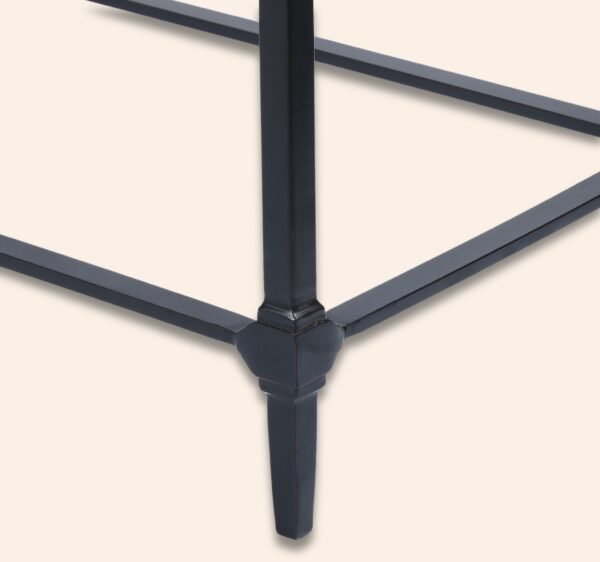 Parquet Wood & Iron Coffee Table - Image 3
