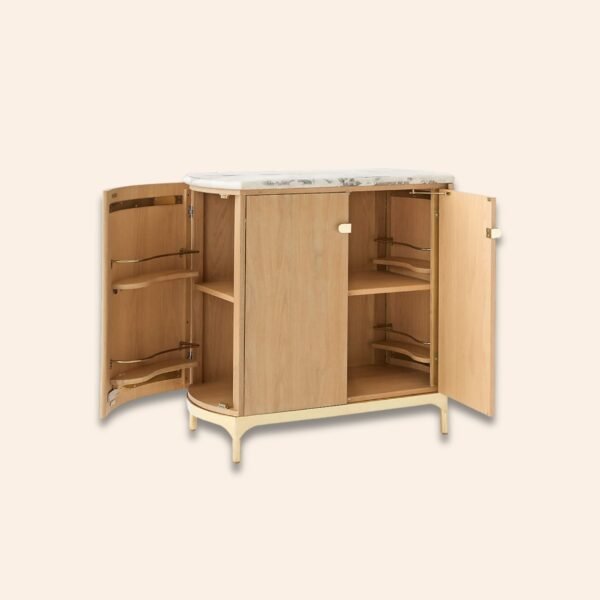 Camden Oak Cabinet with Marble - Image 3