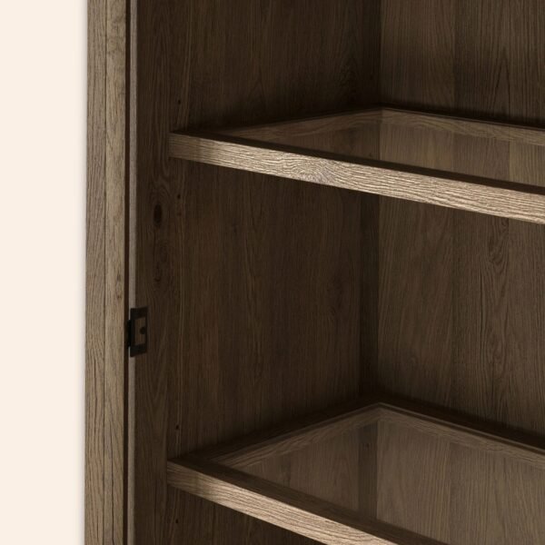 Creswell Oak Glass-Door Almirah - Image 3