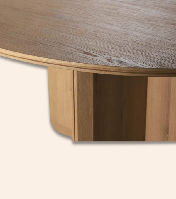 Arlo Round Oak Dining Table - Image 3